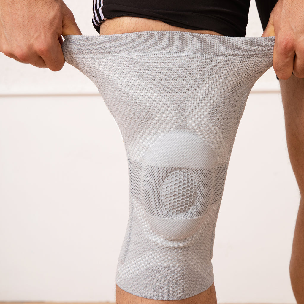 Zampmor Professional Knee Brace for Pain Relief (Men and Women),Knee support with Horizontal Knit Tech And Patella Pad & Side Stabilizers,Knee Compression Sleeves for Arthritis,Joint Pain,Workout